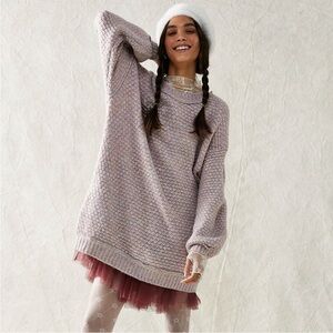 Free People Lola Knit Tunic Sweater Dress Small NWOT